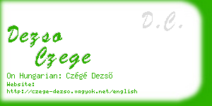 dezso czege business card